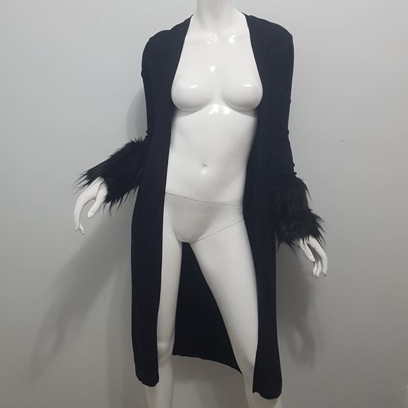 Vince Camuto Cardigan w/Faux Fur By The Wrist XXS (B) - Picture 2 of 4